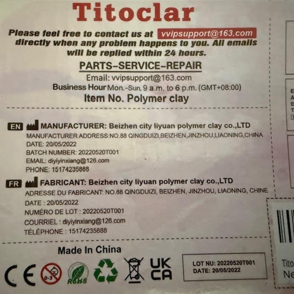 Make Your Own Clay Handprint Bowl Kit for Kids, Crafts, 39 pc Set - New - Picture 3 of 3